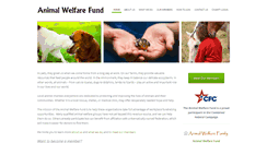Desktop Screenshot of animalwelfarefund.net