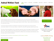 Tablet Screenshot of animalwelfarefund.net